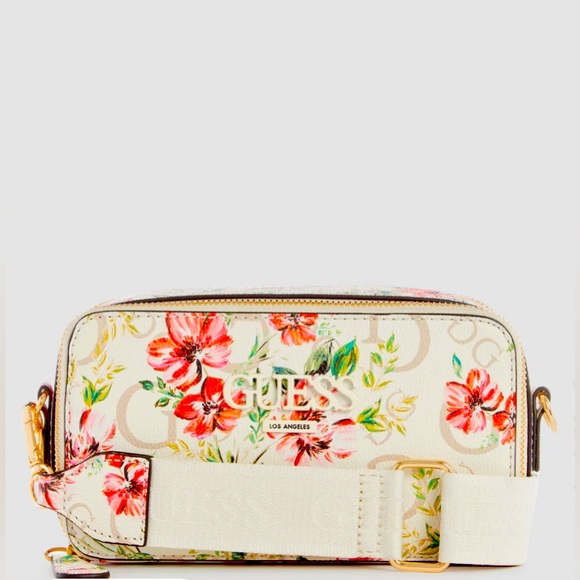 Guess Lewiston Double Zip Crossbody (Floral Multi Type) - Picture 5 of 6
